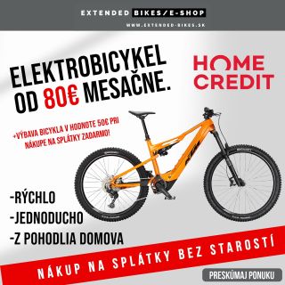 Využi nákup bicykla alebo elektrobicykla na splátky cez HomeCredit. Všetko vyriešiš cez internet a po dokončení si prídeš...