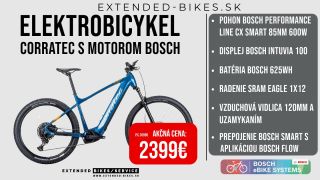 AKČNÁ CENA na elektrobicykel Corratec X-Vert Race Gent! -Motor BOSCH Performance Line CX Smart -Batéria BOSCH 625WH...